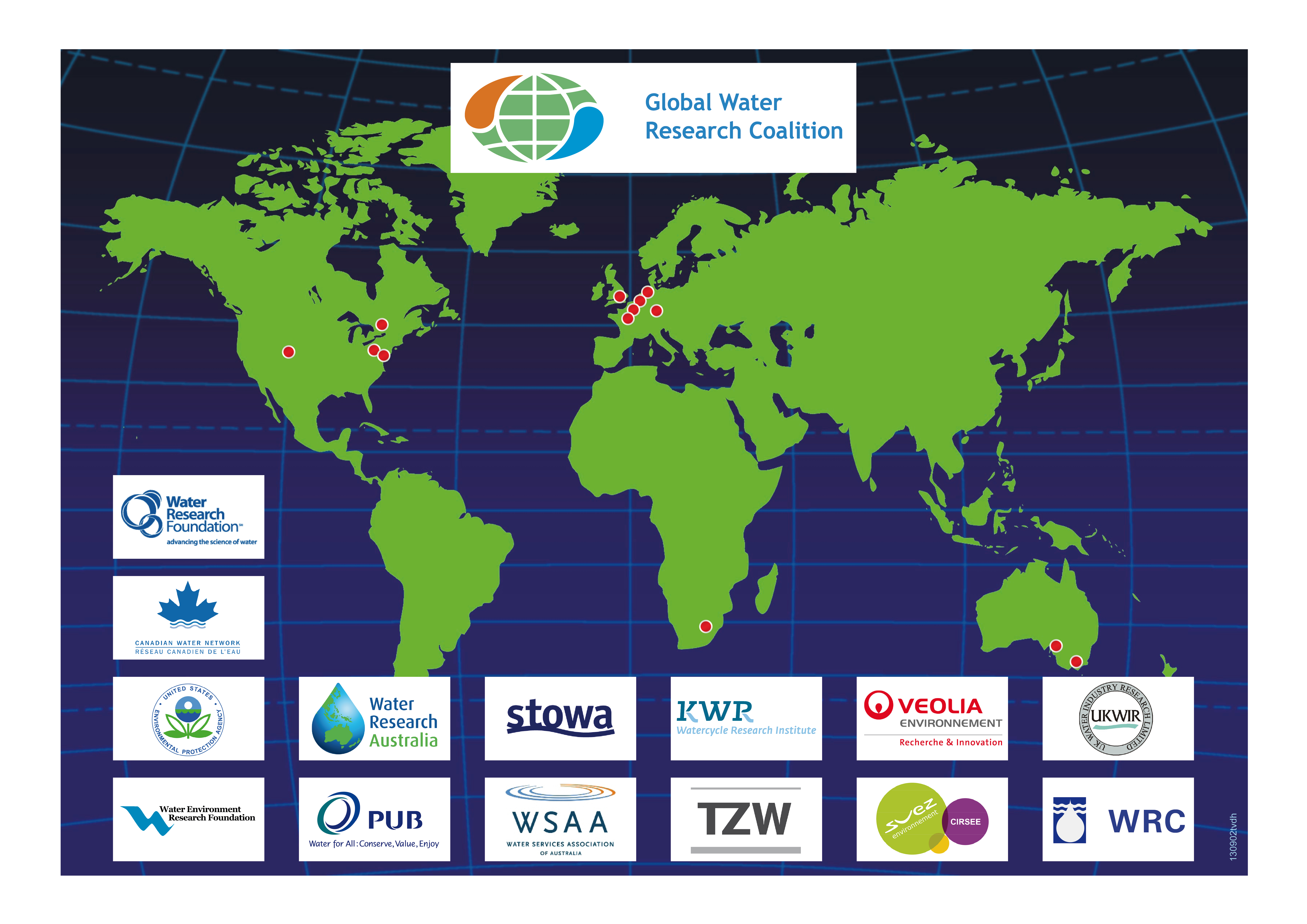 Fourteen leading research institutes – including KWR – are members of the GWRC global network.