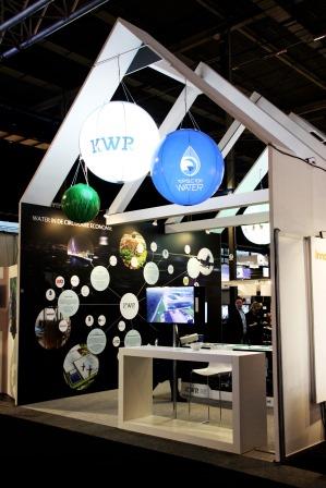 Foto: De ‘bollenwand’ toont hoe KWR in TKI-projecten samenwerkt met andere partijen bij het ontwikkelen van kennis voor het opzetten van een duurzame waterketen.