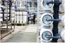 Membrane installation for water reuse.
