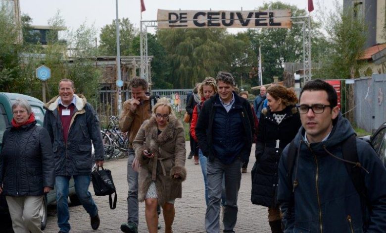 Een bezoek aan Cleantech Playground De Ceuvel was onderdeel van het symposium