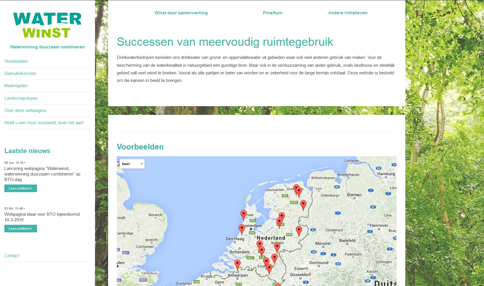 waterwinning en natuur website