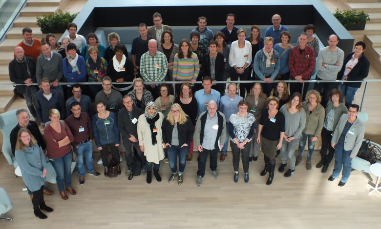 Alle deelnemers op de 'cascade' van KWR