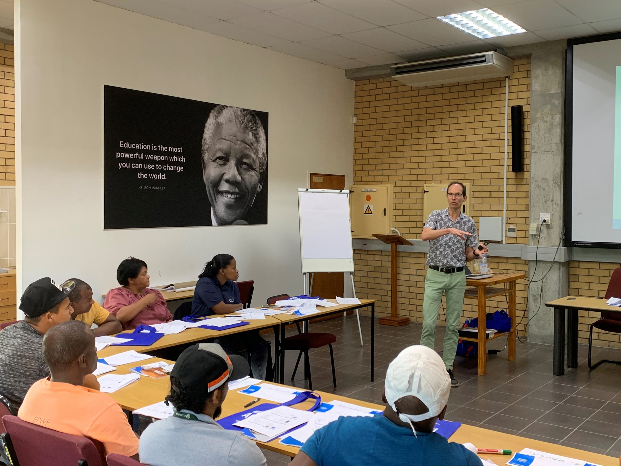 KWA Waterspecialist Ron Jong KWA giving training for South African drinking water treatments