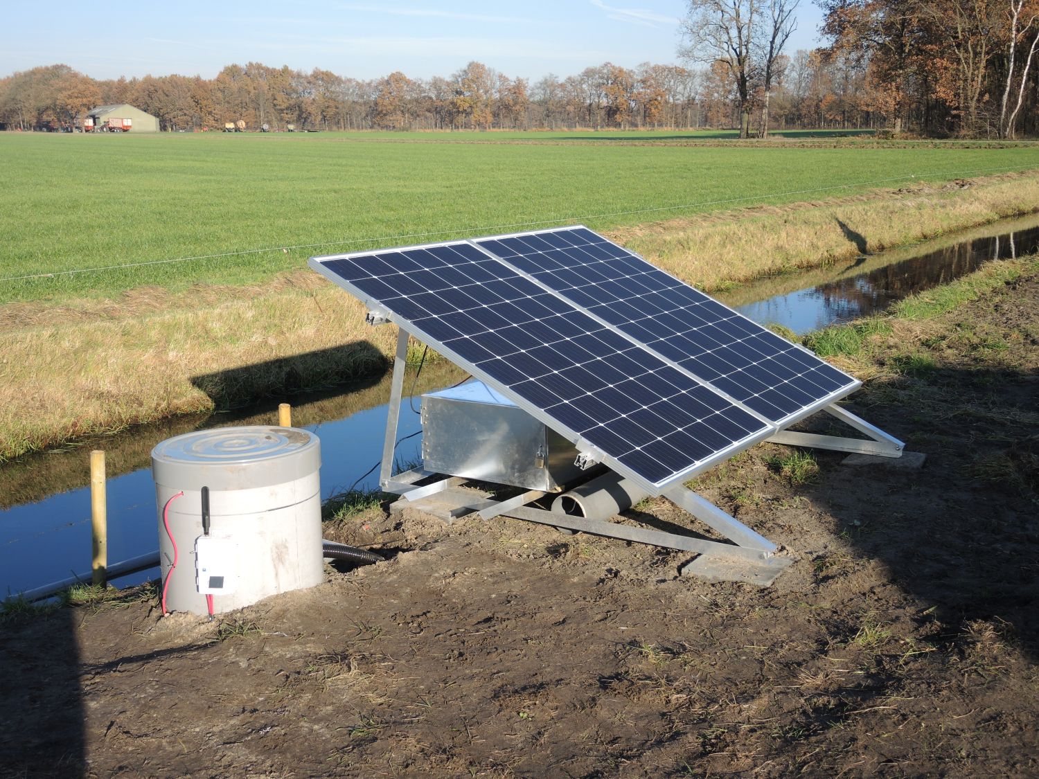 Systeem voor subirrigatie met oppervlaktewater, Stegeren (foto: Bas Worm, Waterschap Vechtstromen)