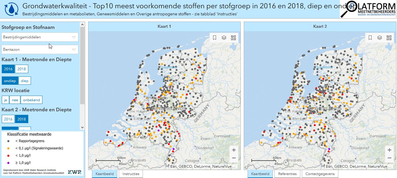Interactieve kaart brengt grondwaterkwaliteit in beeld