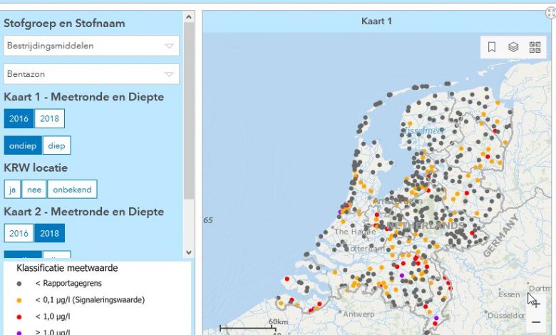 Interactieve kaart brengt grondwaterkwaliteit in beeld